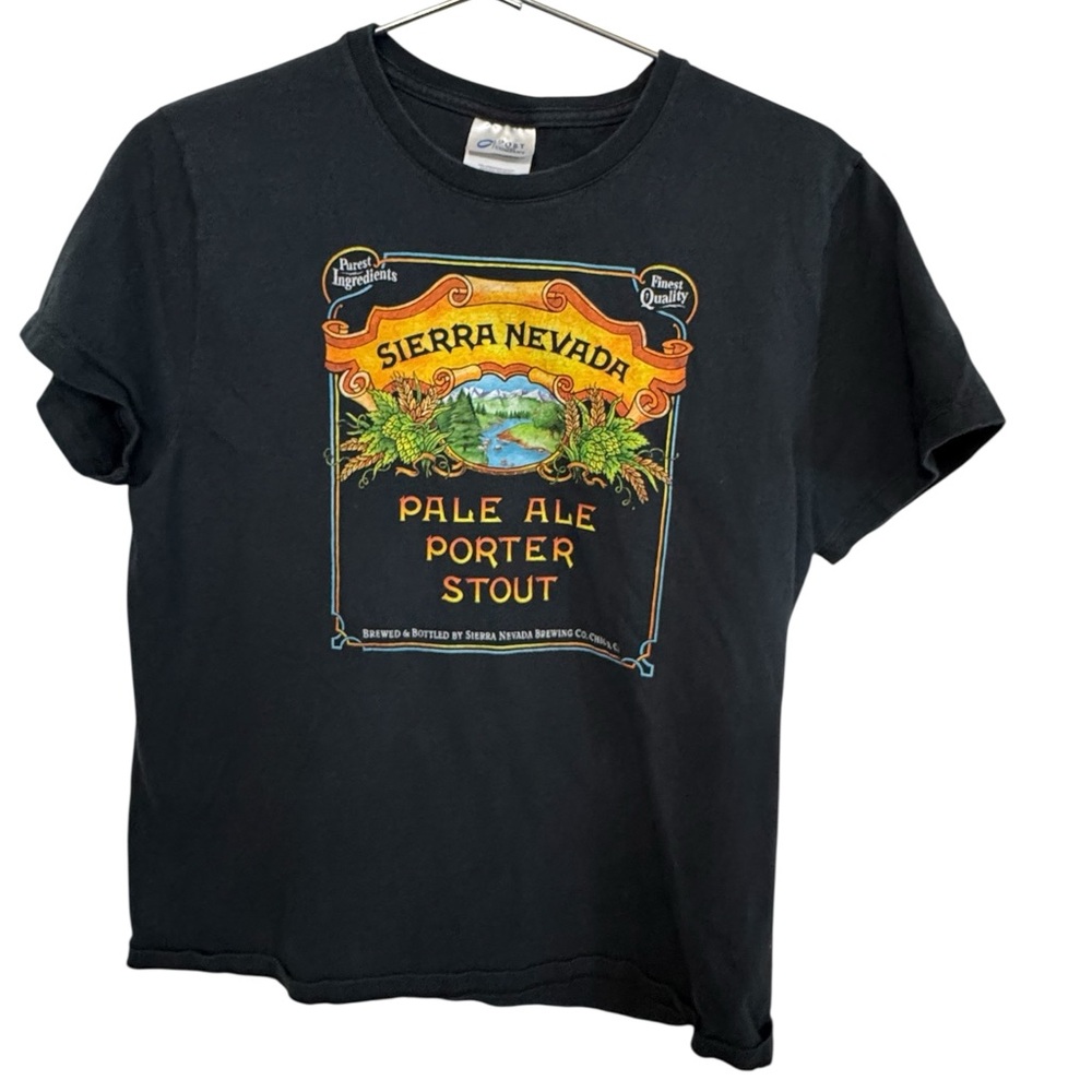 Sierra Nevada Pale Ale Porter Stout Beer Black Graphic Women’s M T-Shirt MINTY
